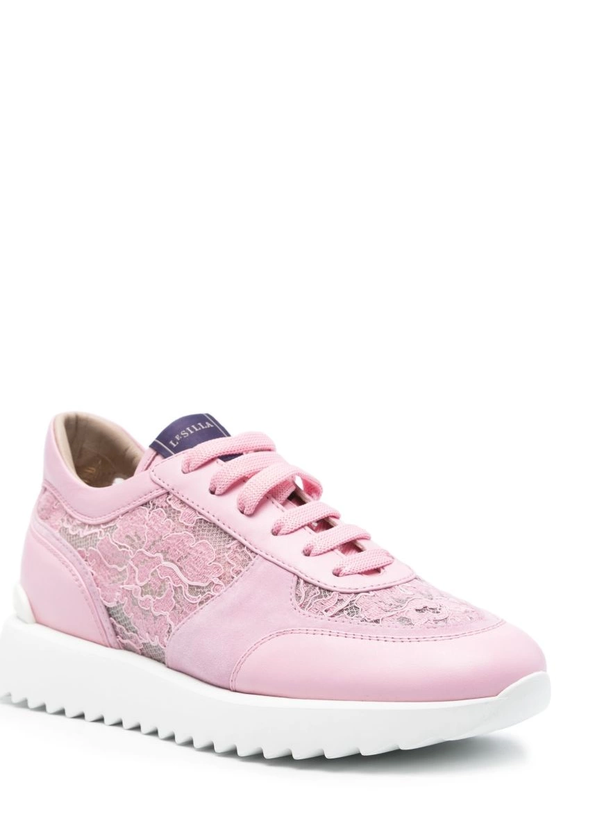 Cheap Women Silla leather sneakers Le floral-lace 0317