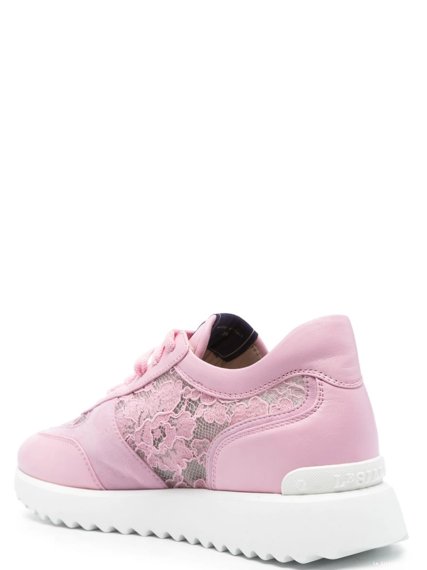 Cheap Women Silla leather sneakers Le floral-lace 0317