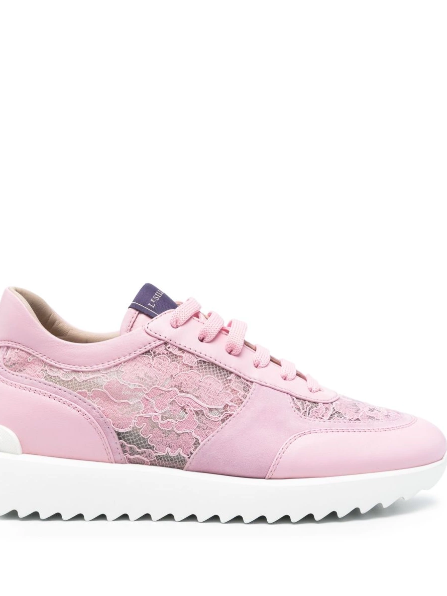 Cheap Women Silla leather sneakers Le floral-lace 0317